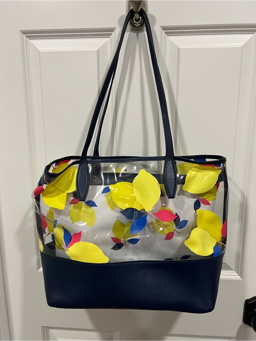 Kate Spade See Through Lemon Zest Triple Compartment Tote
